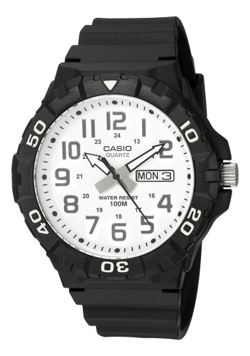 Casio Reloj Negro De Cuarzo Con Pantalla Analógica Estilo Bu
