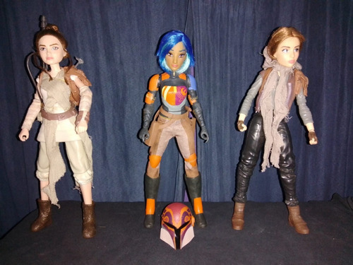 Star Wars Forces Of Destiny Lote De 3 Muñecas Rey Sabine Jin (Usado)