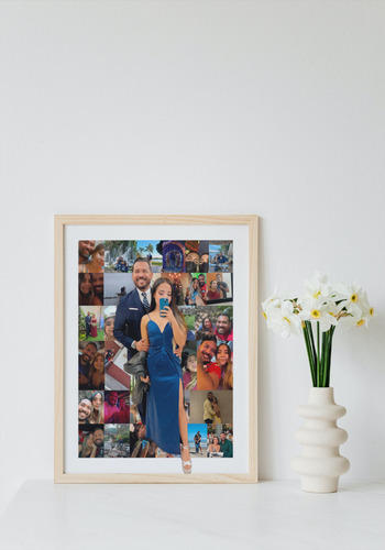 Regalo Aniversario Novios Pareja Cuadro Collage 