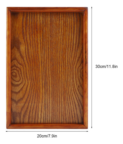 Bandeja De Madera Rectangular Para Servir Té Y Aperitivos