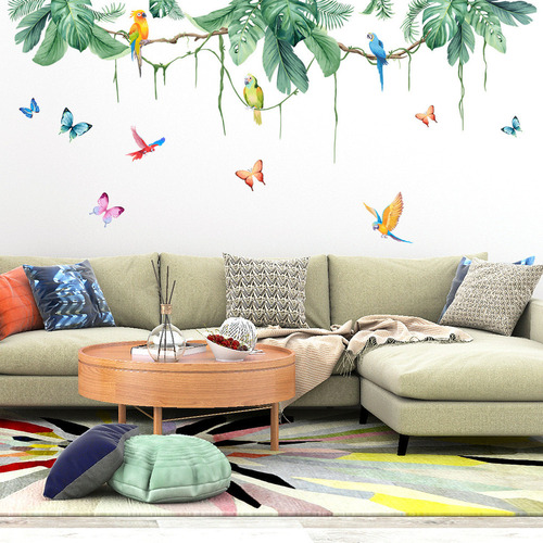 Fondo De Pared De Salón, Dormitorio Y Pájaros, For Pegar En