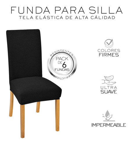 Cubresilla Nube Removibles color negro pack 6 unidades