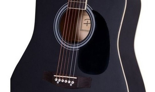 Guitarra Acústica Parquer GA105 para Diestros Negra Mate con Funda