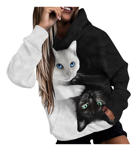 Fun Printed Long Sleeve Hooded Sweat