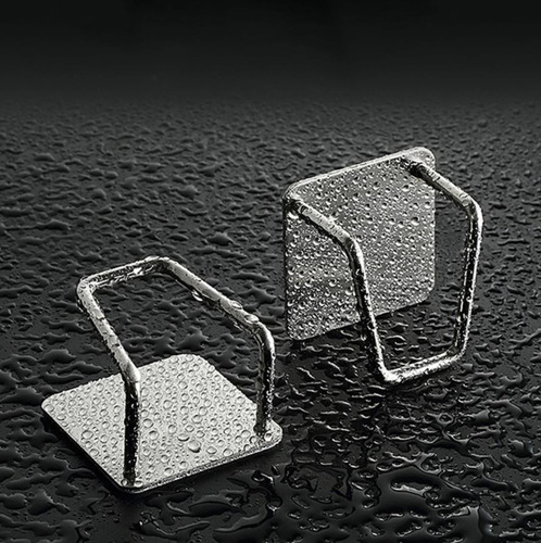 Imagen 3 de 10 de Soporte Esponja Lavaplatos Acero Inox + Adhesivo,organizador