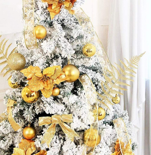 Pack De 12 Esferas Bambalinas Navideñas Adornos Navidad 6cm