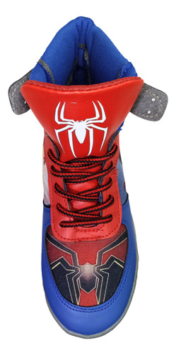 Tenis Patín Spiderman Hombre Araña Luz Led 2 Llantas