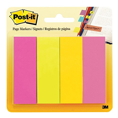 Post-it Página Marcadores, Colores Surtidos, En 1 X 3 En, 50