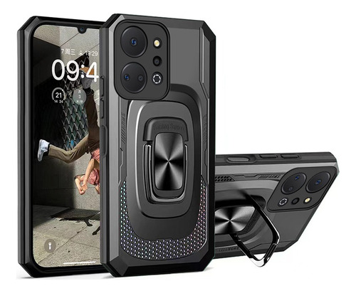 For Honor X7a Rotatable Kickstand Hard Shockproof Back Case