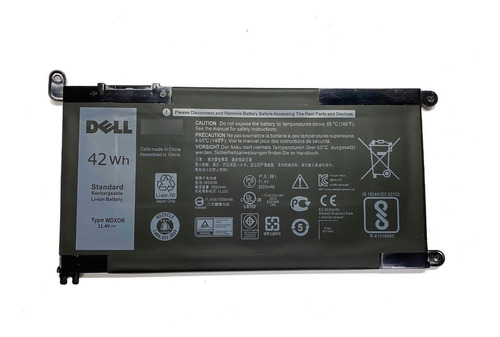 Bateria Dell Inspiron Wdx0r 5480 5481 5538 5568 5570 5578 Cor da bateria Preto