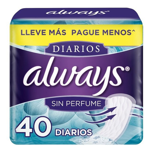 Always Protectores Diarios Sin Perfume 40 Un