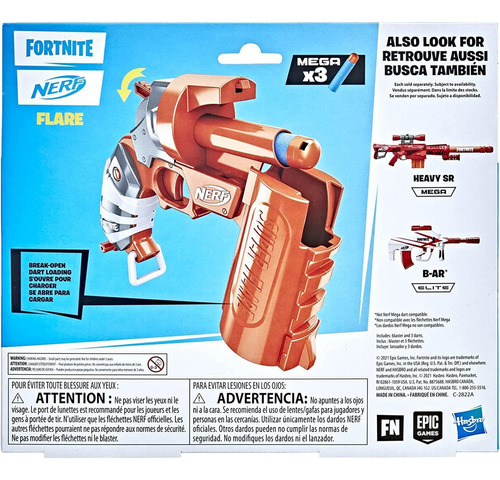 Nerf Fortnite - Lanzador De Dardos Para Abrir, Incluye 3 Meg