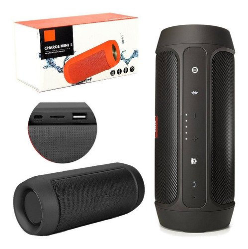 Caixinha De Som Charge Mini Bluetooth Usb Cartão Sd Portátil