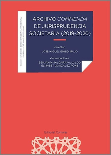 Archivo Commenda De Jurisprudencia Societaria (2019-2020), De Vv Aa. Editorial Comares, Tapa Blanda En Español