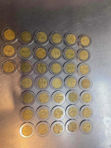 Colección De 38 Monedas De 5 Pesos Conmemorativas De Mexico