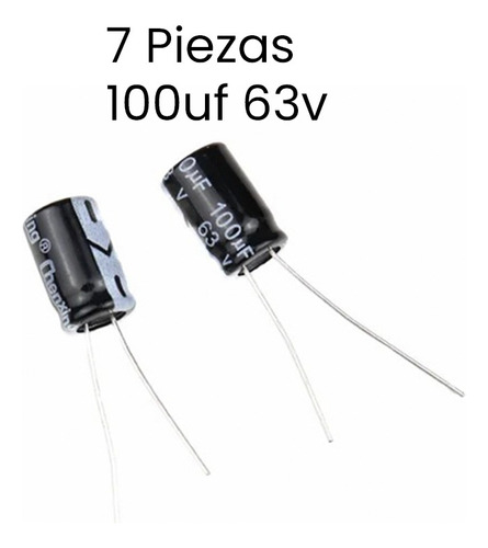 Filtro Capacitor 100uf 63v Pack De 7 Piezas