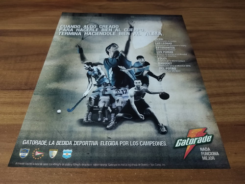 (ph014) Publicidad Lionel Messi & Mas * Gatorade (Usado)
