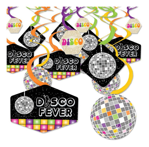 Discoteca De Los 70 - Decoración Colgante Para Fiestas Disco