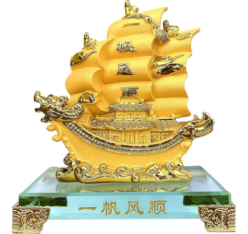 ~? Betterdecor Feng Shui Gold Dragon Sailing Ship (boat) Est