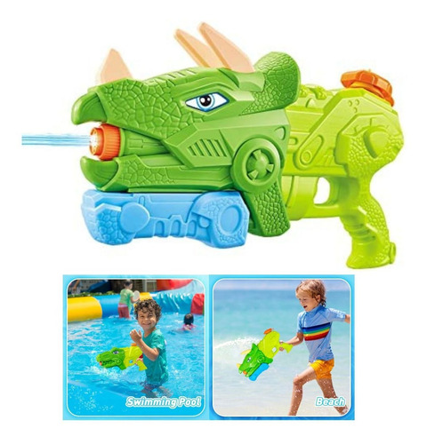 Pistola De Agua Water Gun Dinosaurio Triceratops Para Niños