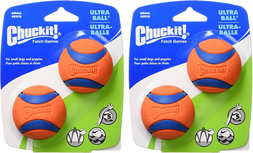 ¡petmate Dog En Small Orange Chuckit! Paquete De 2 Pelotas U