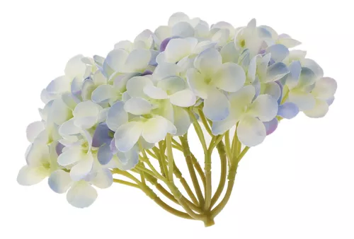 NAHUAA Arreglos florales de hortensias de seda artificial, 2 piezas, 5  cabezas, grandes paquetes florales falsos para el hogar, boda, mesa,  centros de