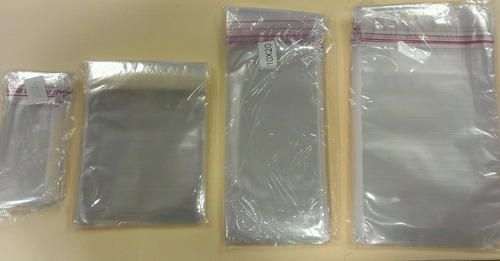 Imagen 1 de 2 de 500 Bolsas Celofan Transparente C/banda Adhesiva 10*18