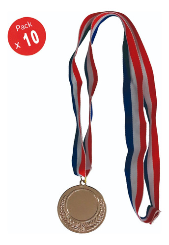 Pack 10 Medallas Metal Premio Futbol Deporte Running C/cinta