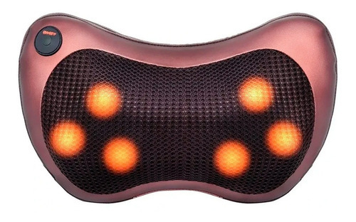 Almohada Masaje Shiatsu Para Cuello Y Espalda Color Rojo