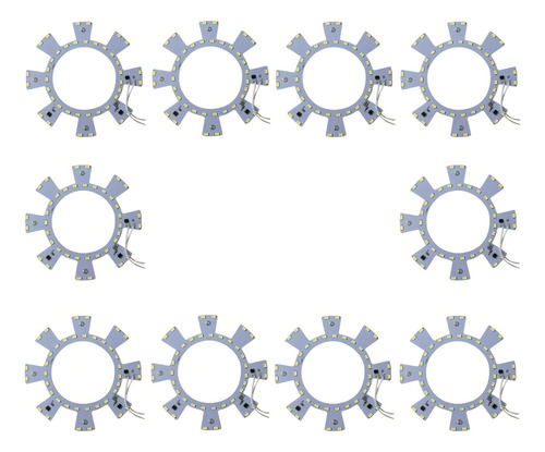 Luzes de teto LED de reposição de 12 W Overlay Iman, pacote de 10 peças Color Celeste