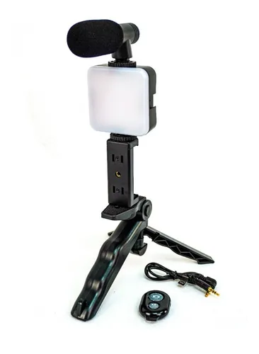 comprar Video Making Vlog Con Micrófono Y Luz - Ay-49