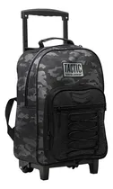 Comprar Mochila Carro Camuflada Lsd 4 Ruedas Y Bolsillo Para Botella Color Gris Diseño De La Tela Camuflado