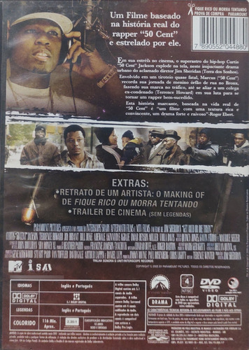 Dvd Fique Rico Ou Morra Tentando 50 Cent Otimo Estado (Usado)
