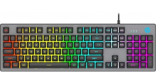 Teclado Gamer Hp K500f Rgb Membrana En Ingles - Revogames