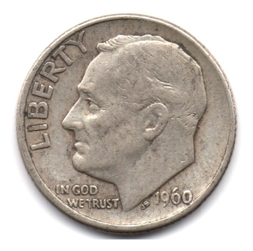 Estados Unidos 1 Dime 1960 D Plata 0,900