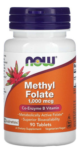 Metil Folate 1000 Mcg 90 Tabletas Now