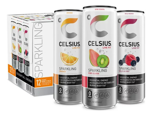 Celsius Live Fit Bebida Energetica 12 Pack Importado