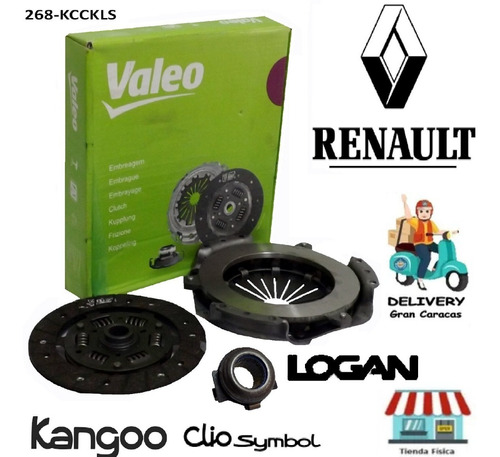 Kit Clutch Renault Clio2 Kangoo Logan Symbol Original Valeo