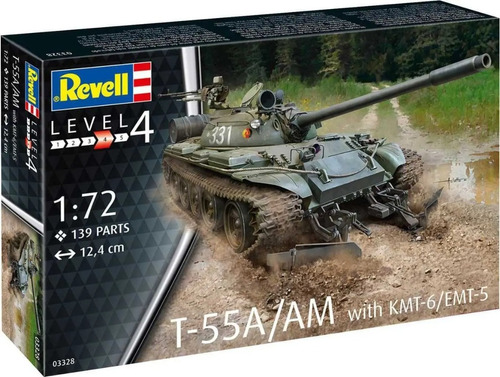 Tanque T-55a / Am Con Kmt-6/emt-5  - 1/72 Revell 03328