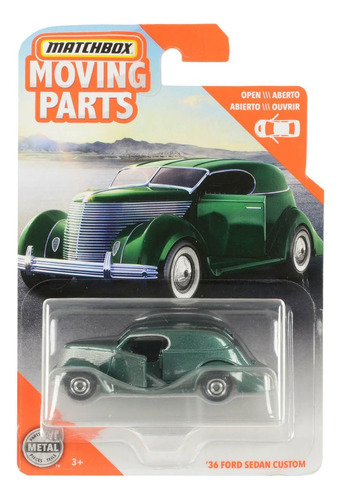 Matchbox Moving Parts '36 Ford Sedan Custom Car Verde