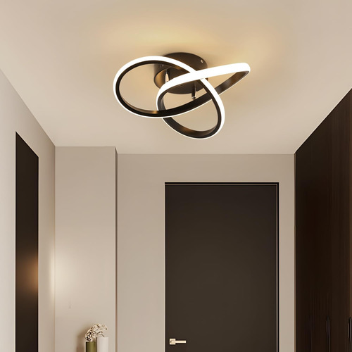 Lámpara Variable De 3 Color Plafn Led Curva Moderna Para Luz