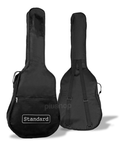 Capa Bag Simples Para Guitarra Preta Std De Mão E Costas