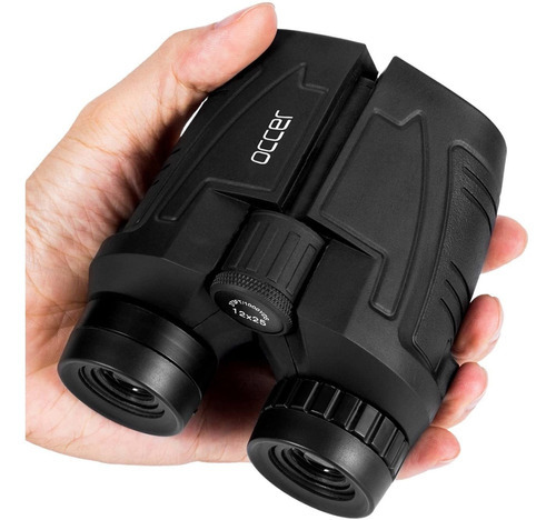 Binoculares Compactos 12x25 De Occer Con Visión Nocturna Co Color Black