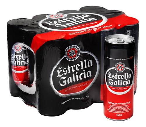 Cerveja Premium Pilsen 12 Unidades 350ml Estrella Galicia
