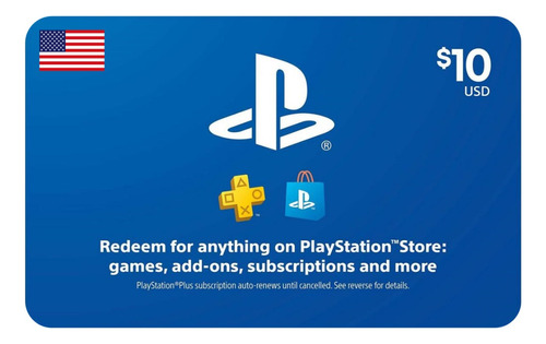 Gift Card Psn Playstation Sony Digital 10 Usd