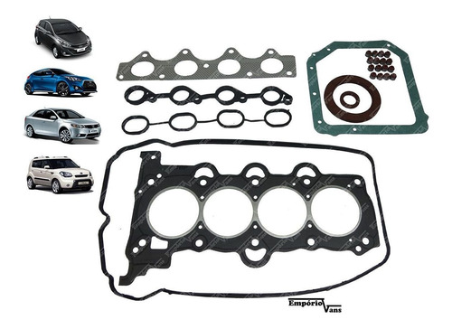 Jogo Junta Motor Completa  I30 Veloster Hb20 Cerato Soul 1.6