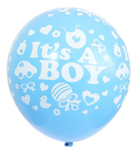 Globos Baby Shower Celeste 6 Unidades It´s A Boy Glam