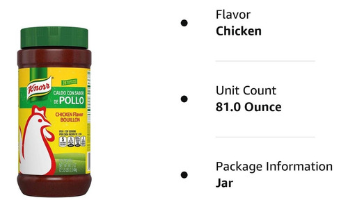 Knorr Caldo Con Sabor De Pollo En Polvo 1.14kg Importado