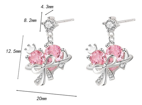 E Collar Con Colgante De Corazón Pendientes De Corazón De