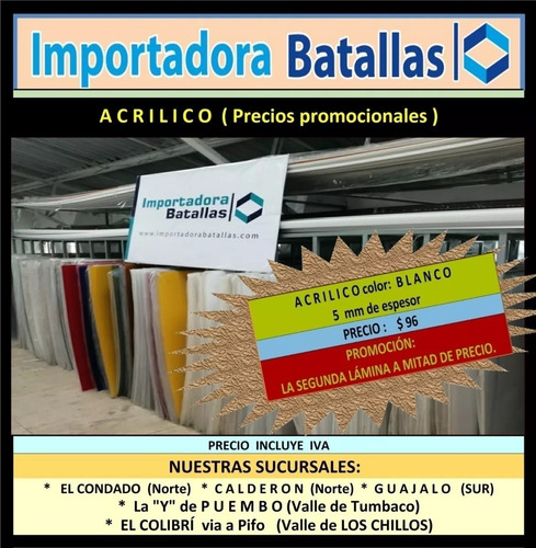 Imagen 2 de 12 de Oferta Acrílico Al 50% Lana De Roca Piso De Policarbonato A4